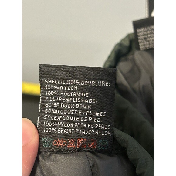 Sierra Designs Down Filled Booties Slippers Camp Shoes M/L Duck Down Green - Picture 7 of 7